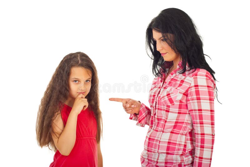 Madre che discute figlia immagine stock Madre che discute figlia immagine stock