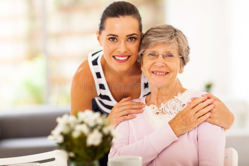 Madre dell'anziano della donna fotografie stock