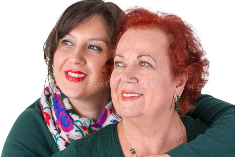 Madre e figlia senior di medio evo vicino ad a vicenda immagini stock Madre e figlia senior di medio evo vicino ad a vicenda immagini stock