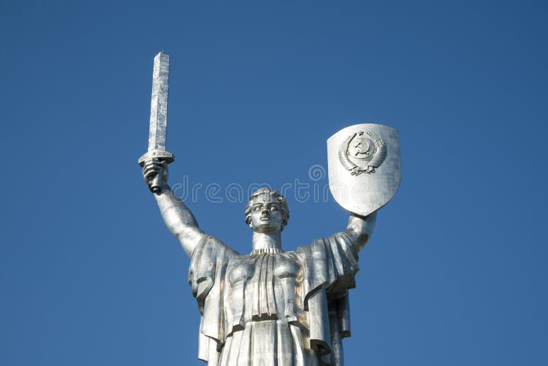 Madre patria Monumento en Kiev, Ucrania Estatua monumental de la Madre Patria dedicada a la Gran Guerra Patriótica fotos de archivo Madre patria Monumento en Kiev, Ucrania Estatua monumental de la Madre Patria dedicada a la Gran Guerra Patriótica fotos de archivo