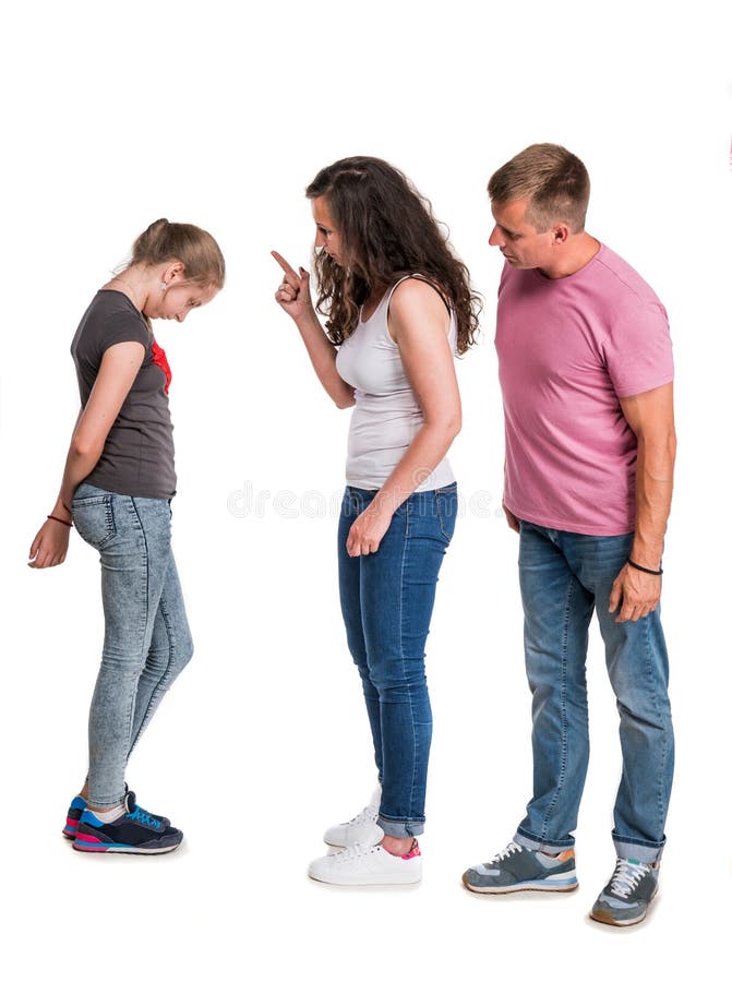 Madre que grita en su hija adolescente imagen de archivo Madre que grita en su hija adolescente imagen de archivo