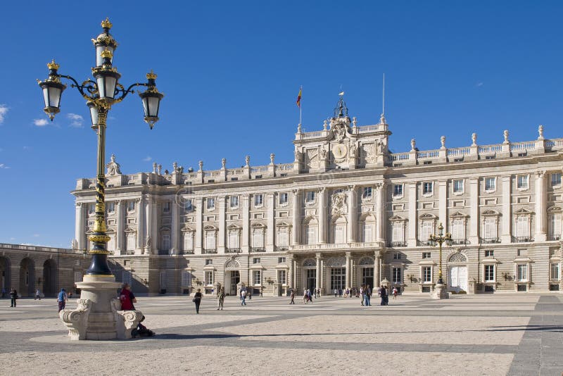 Madrid slottkunglig person royaltyfri fotografi