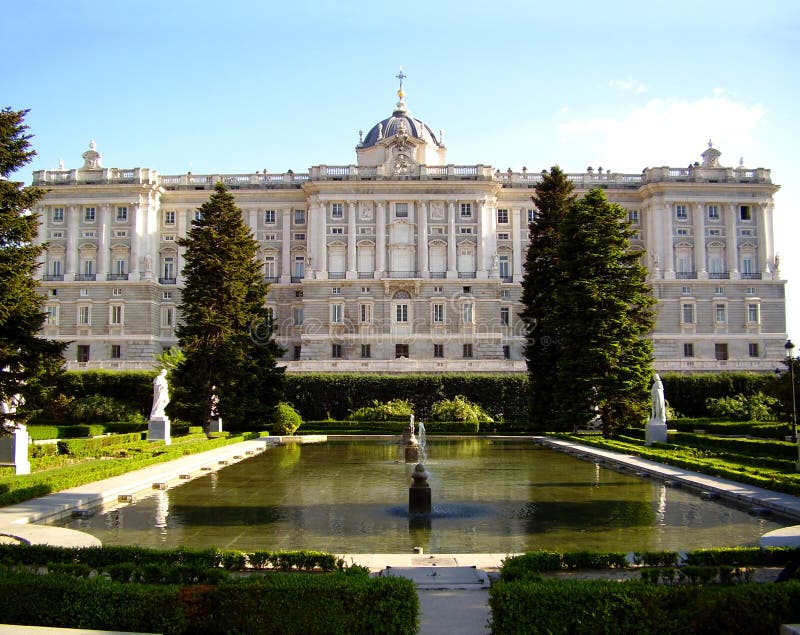 Madrid slottkunglig person spain arkivbild