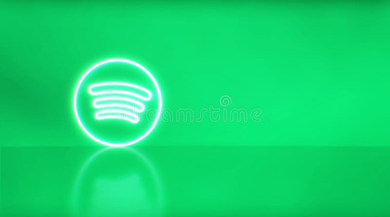 Madrid, Spain - February 02, 2021: Spotify Logo in Neon with Space for Text  and Graphics Editorial Photo - Illustration of editorial, service: 209502066