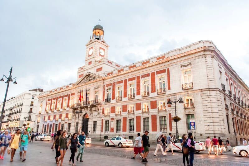 MADRID SPAIN - JUNE 23, 2015: Real Casa de Correos stock image MADRID SPAIN - JUNE 23, 2015: Real Casa de Correos stock image