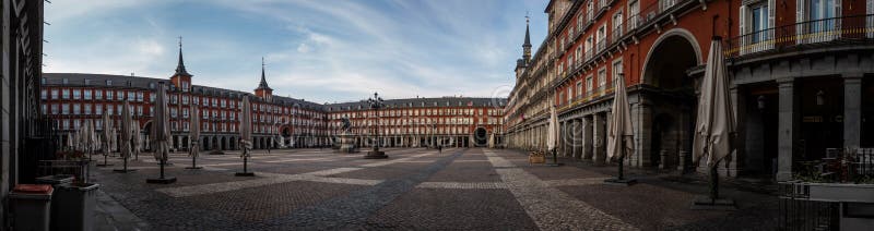 Madrid, Spain - March 15, 2020: Alarm State in Spain the Covid-1