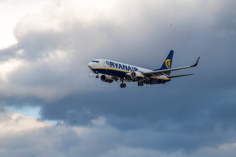 MADRID, SPAIN - MAY 17, 2019: Ryanair Boeing 737 NG / Max Passenger