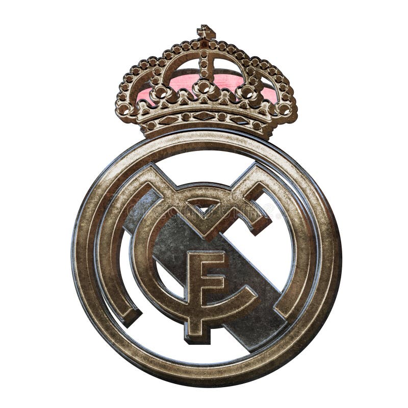 Madrid, Spain - May 16 2022: Steel Real Madrid Logo Isolated on ...