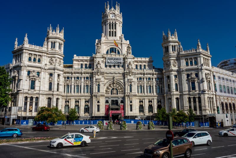 Madrid, Spanje - Juni 17: Het stadhuis van Madrid op 17 Juni, 2017 royalty-vrije stock foto's Madrid, Spanje - Juni 17: Het stadhuis van Madrid op 17 Juni, 2017 royalty-vrije stock foto's