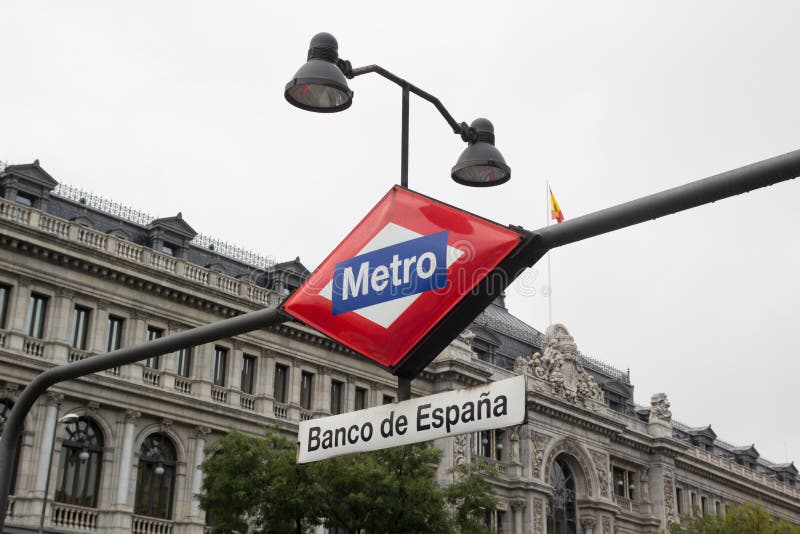 Madrid tunnelbanatecken arkivbilder Madrid tunnelbanatecken arkivbilder