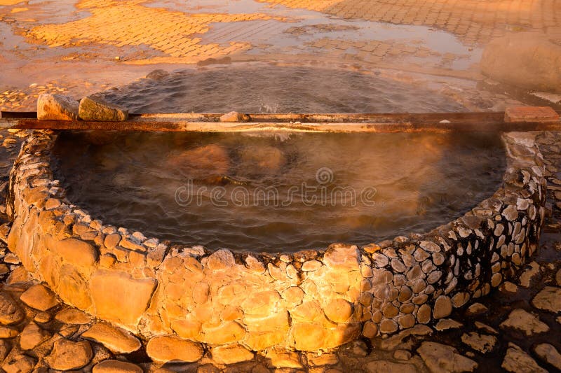 Mae Khachan Hot Spring in Chiang Rai Province Stock Photo Image of