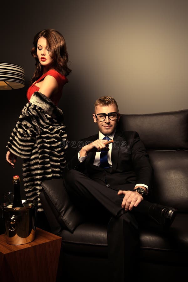 Mafia couple stock photography Mafia couple stock photography
