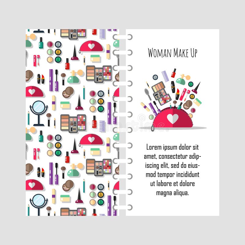 Magasin de beauté de calibre de vecteur avec les objets cosmétiques - le mascara, lustre, fard à paupières, rouge à lèvres, crème illustration libre de droits Magasin de beauté de calibre de vecteur avec les objets cosmétiques - le mascara, lustre, fard à paupières, rouge à lèvres, crème illustration libre de droits