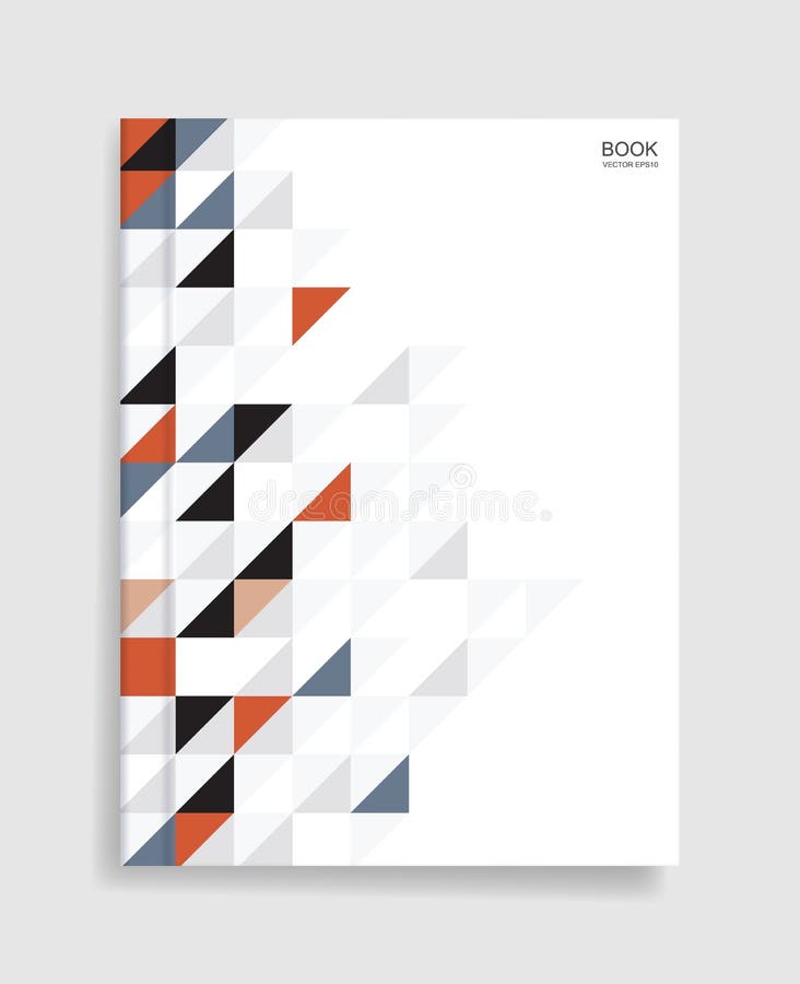 Magazine Book Template Background with Cover of Geometric Pattern