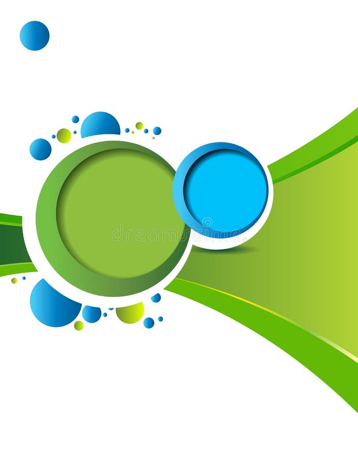 Magazine or brochure, vector design smooth wave curve lines and circles. Beautifull background stock illustration