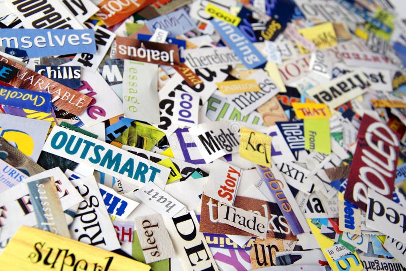 Magazine Clipping Background stock images