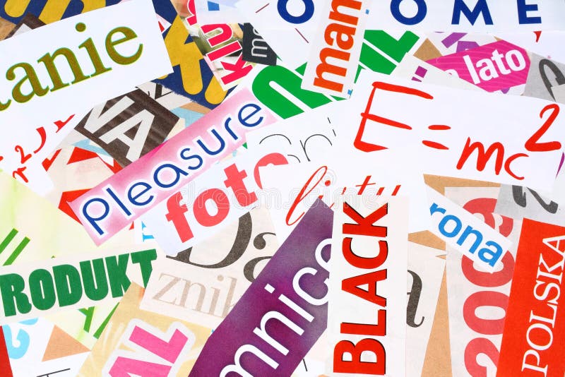 Magazine cuttings royalty free stock image