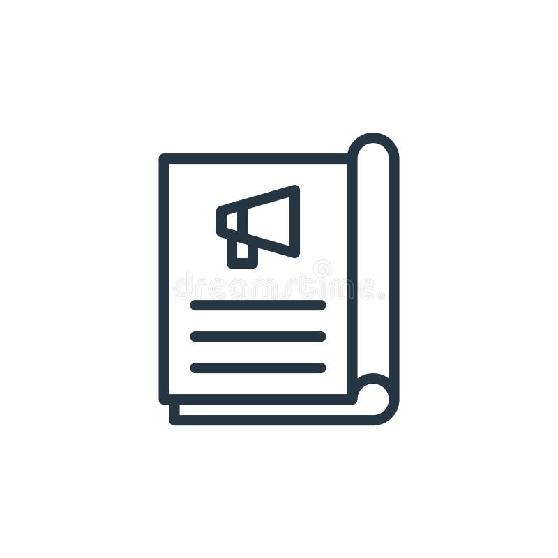 Magazine Vector Icon. Magazine Editable Stroke. Magazine Linear Symbol for  Use on Web and Mobile Apps, Logo, Print Media Stock Vector - Illustration  of university, open: 186791553