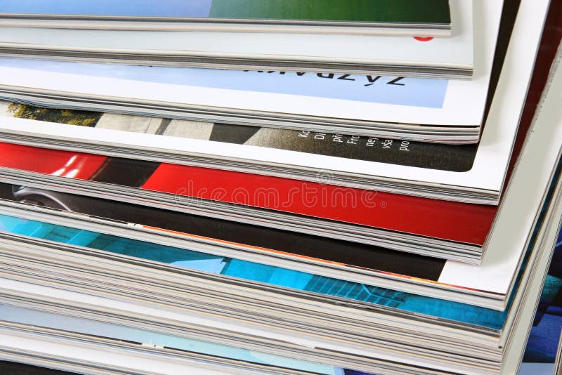 Magazines stock image