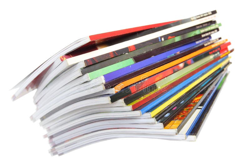 Stack of Old Colored Magazines Stock Photo - Image of newspaper, colorful:  24116258