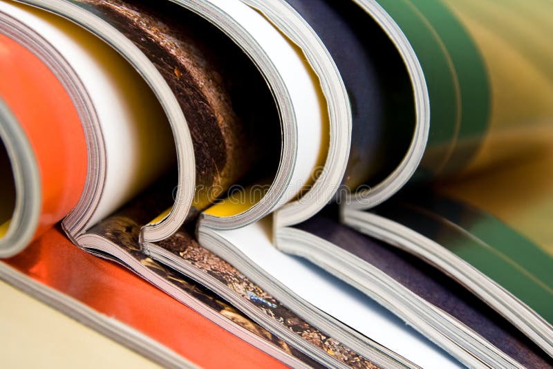 Magazines in composition royalty free stock photo