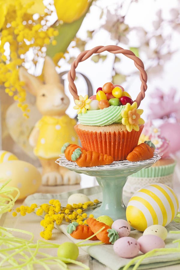 Easter cupcake on a stand. Easter cupcake on a stand