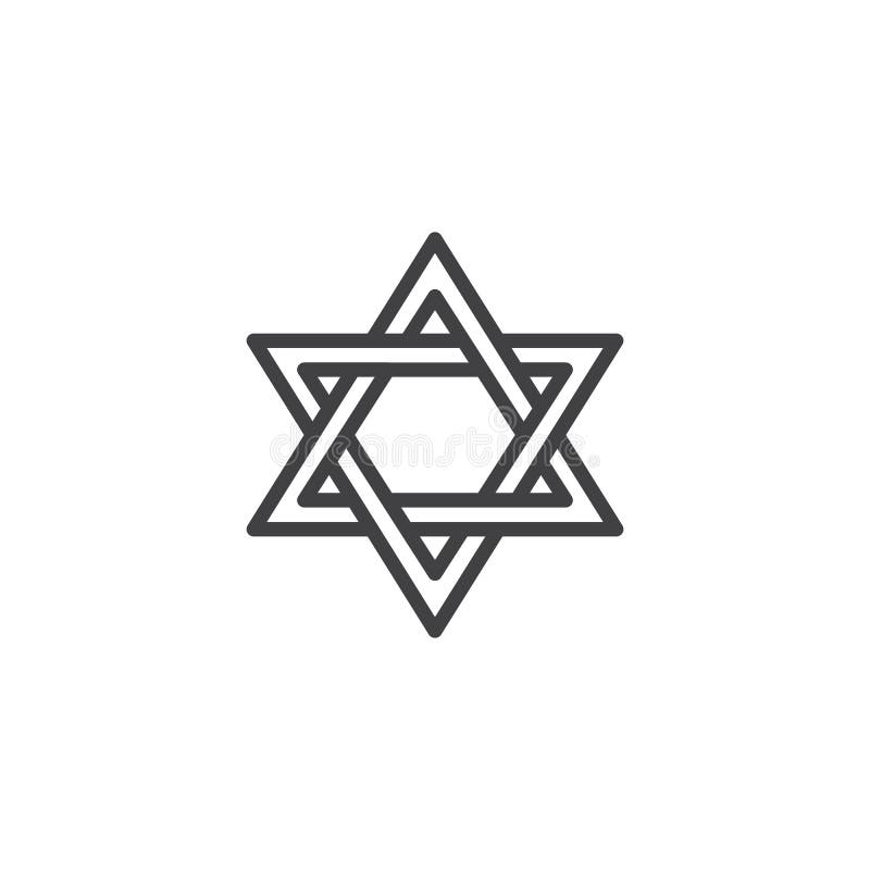 Magen david star outline icon. vector illustration Magen david star outline icon. vector illustration