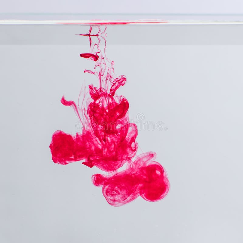 Magenta Acrylic Ink in Water. Stock Image - Image of motion, decoration ...