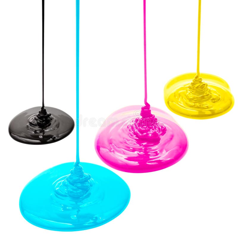 Magenta, ciánico, amarillo y negro (CMYK) aislados imágenes de archivo libres de regalías Magenta, ciánico, amarillo y negro (CMYK) aislados imágenes de archivo libres de regalías