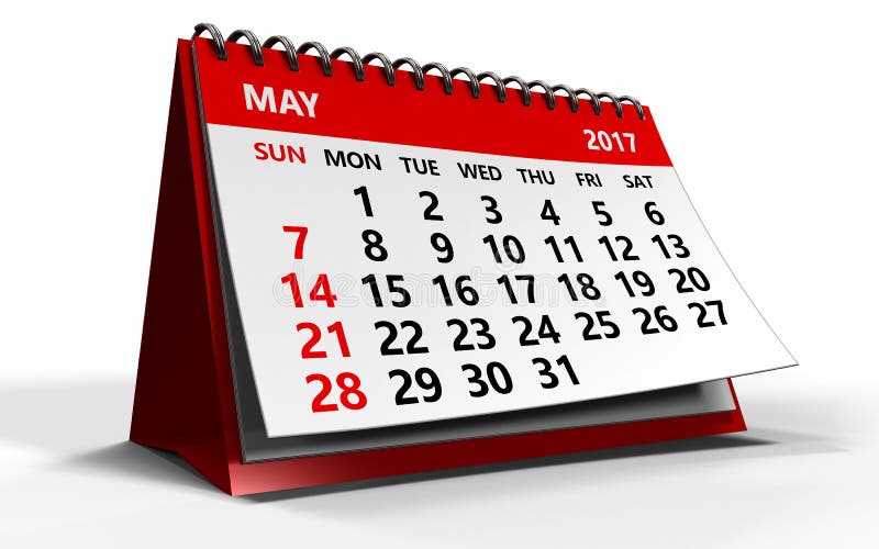 Maggio 2017 calendario illustrazione vettoriale Maggio 2017 calendario illustrazione vettoriale