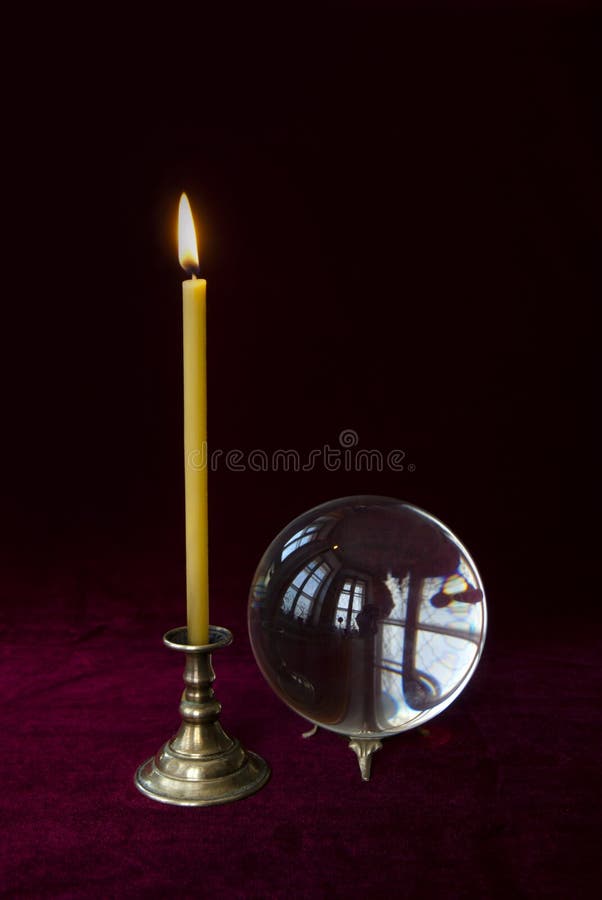Magic ball and candle.