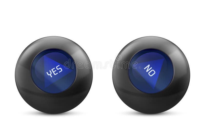 Magic ball of predictions for decision-making royalty free illustration