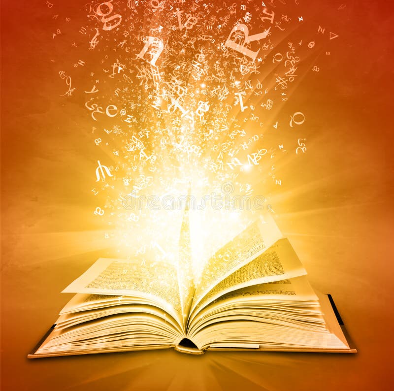 Magic book stock illustration. Illustration of imagination - 19090688