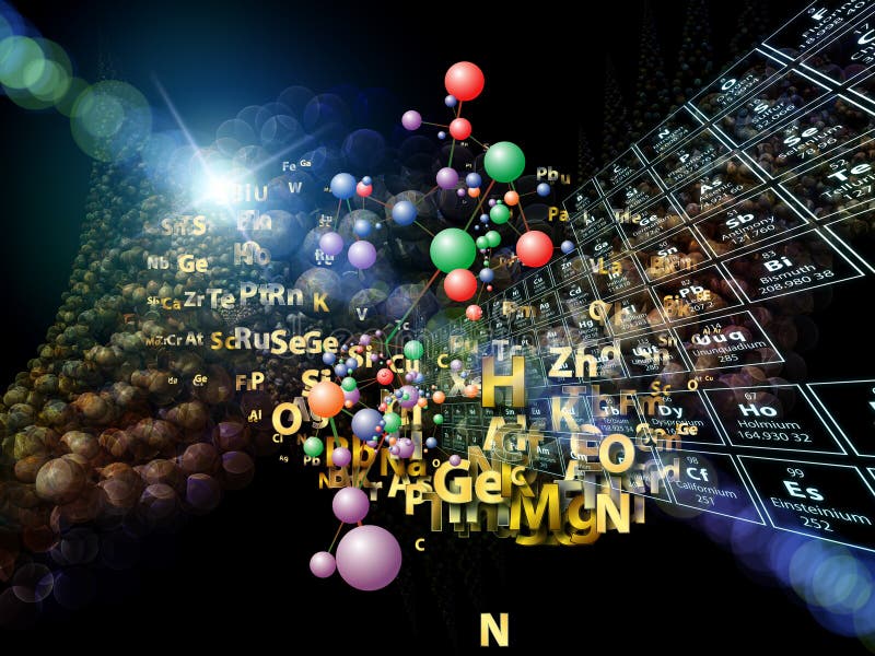 Magic of Chemical Elements stock image. Image of black - 27017901