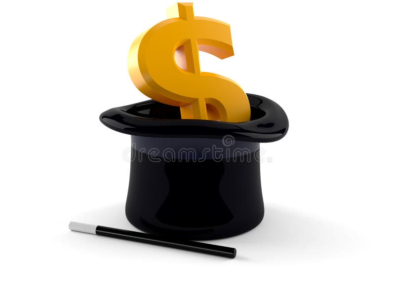 Magic dollar concept royalty free illustration