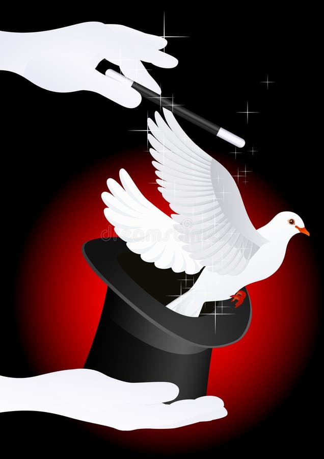 Magic dove, illustration, AI file included