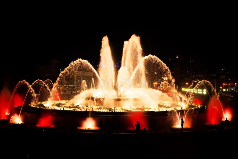 Magic Fountain in Barcelona Stock Image Image of show, performance