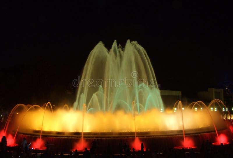 Magic Fountain of Barcelona Stock Photo Image of tourism, panoramic