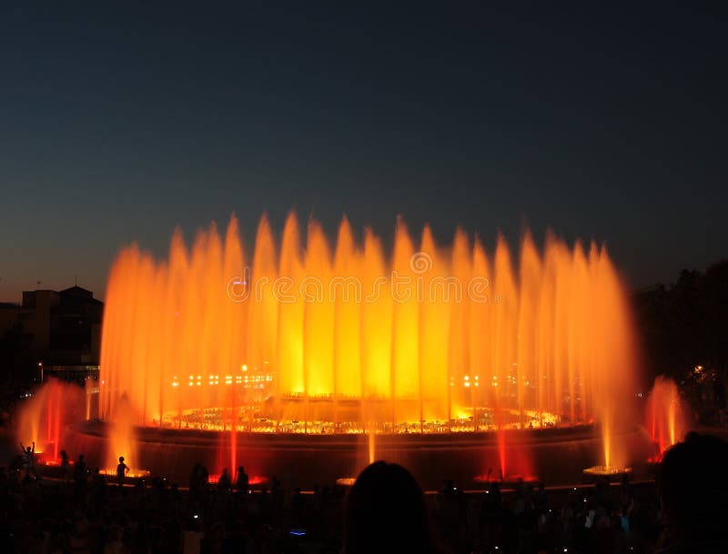 The Magic Fountain Barcelona Editorial Stock Image Image of