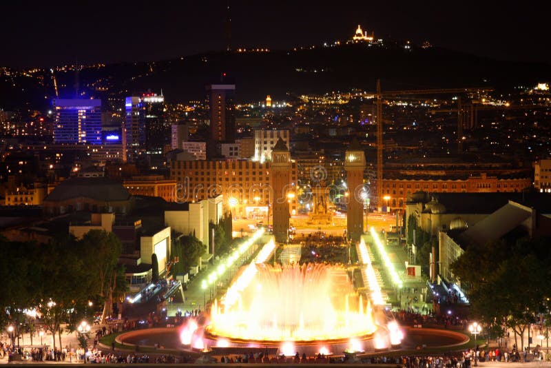 Magic fountain in Barcelona, Spain