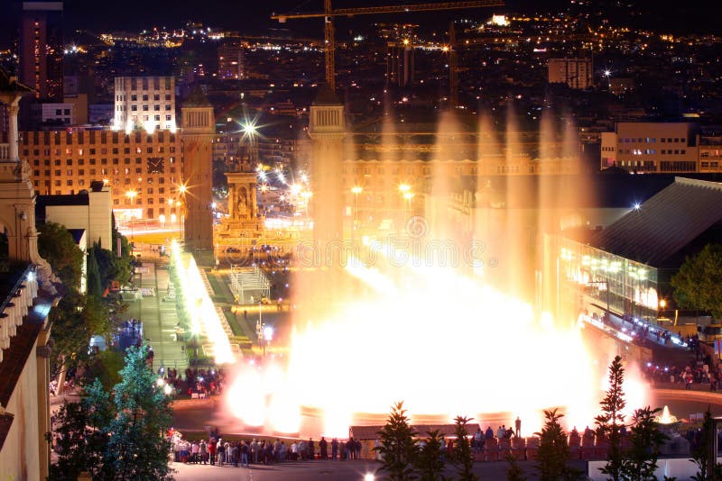 Magic fountain in Barcelona, Spain