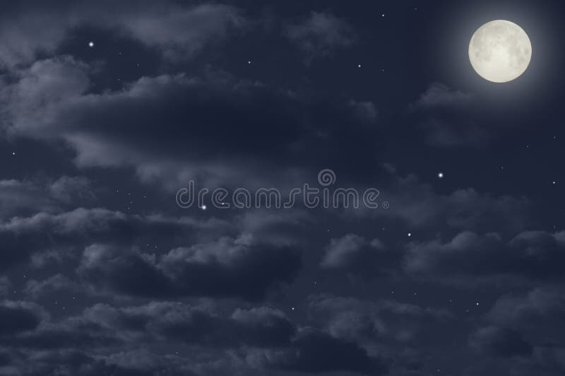 Magic full moon stock image