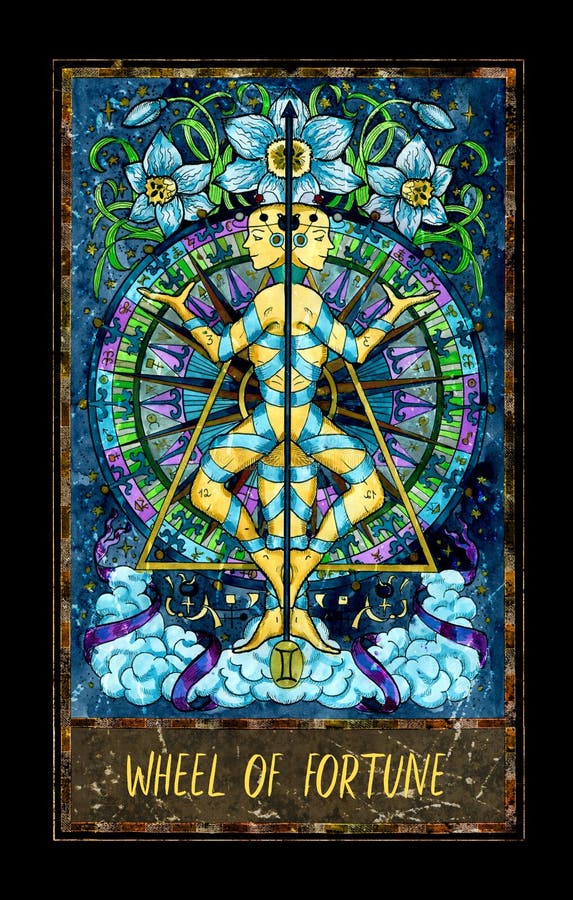 Wheel of fortune. Major Arcana tarot card