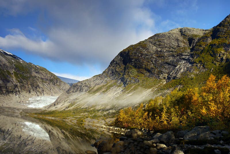 Magic Glacier Valley Lake royalty free stock photos Magic Glacier Valley Lake royalty free stock photos