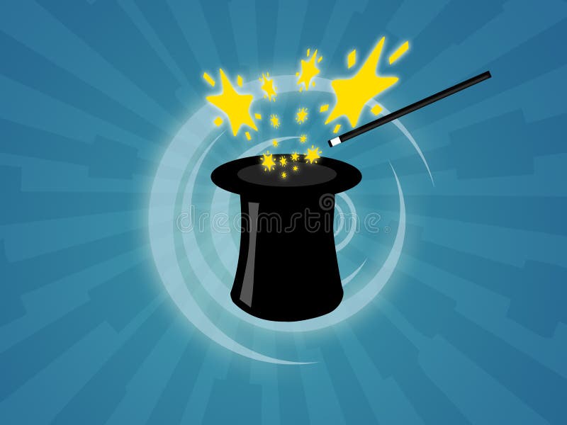 Magic hat stock illustration. Illustration of star, magical - 4787086