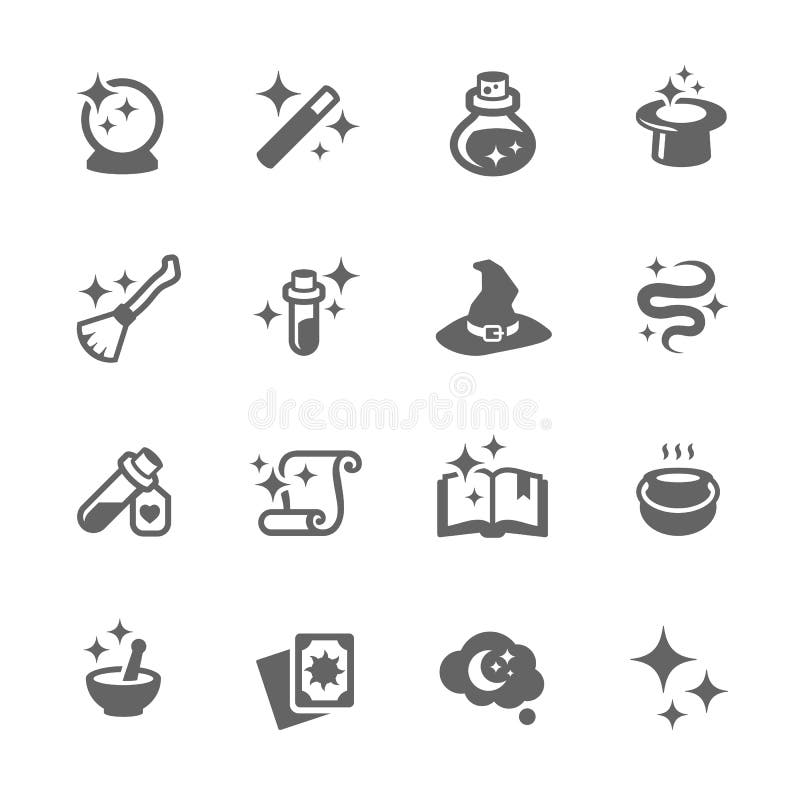 Magic Icons stock illustration