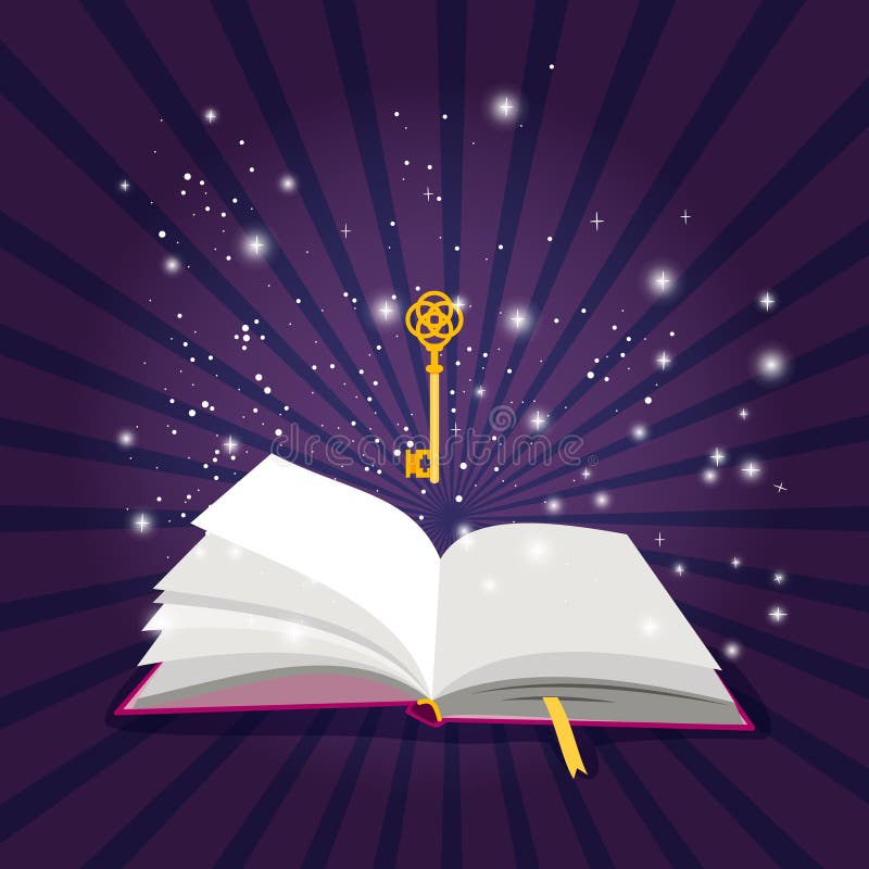 Mystery Open Book With Shining Pages Fantasy Book With Magic Light Sparkles  And Stars Vector Illustration Stock Illustration - Download Image Now -  iStock