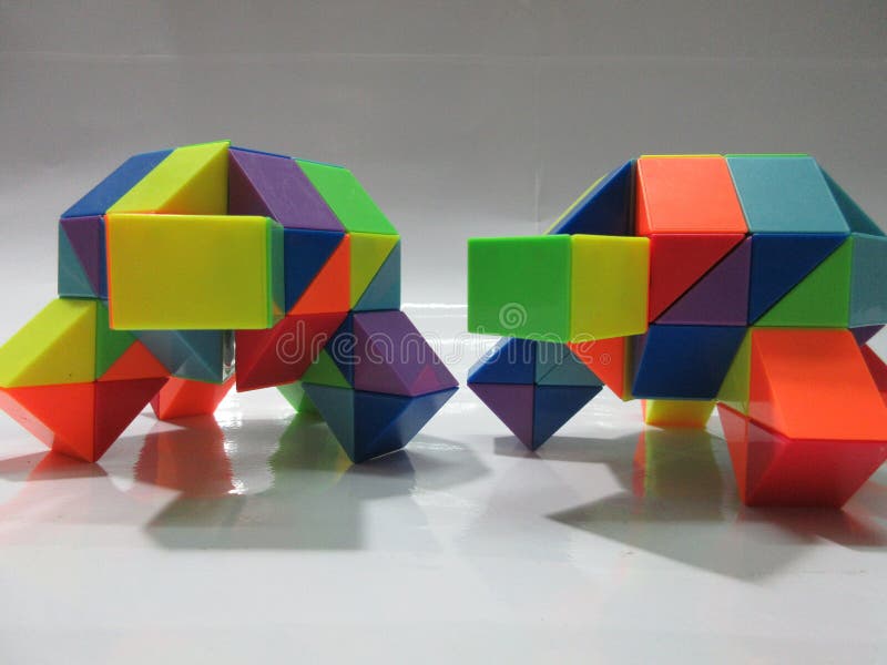 Magic Snake Or Rubik Snake Rainbow 72 Pieces Patterns Turtles