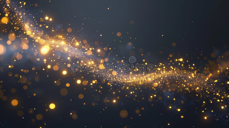 The magic sparkles png isolated on transparent background. An abstract modern illustration of yellow and golden glitter stock images