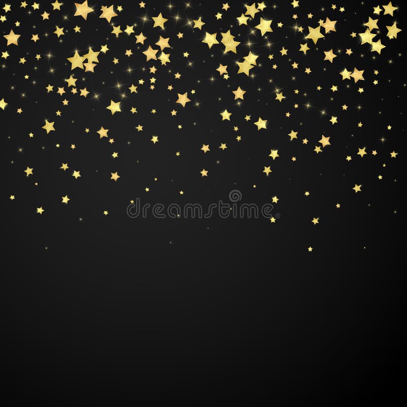 Magic Stars Vector Overlay. Gold Stock Illustration - Illustration of ...